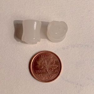 00g Quartz plugs - Double flared rose design.